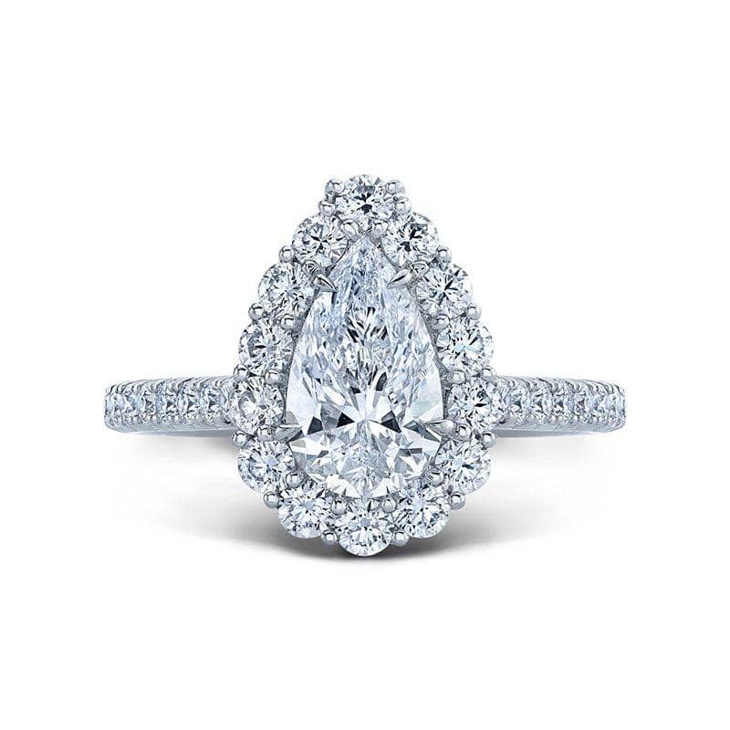 Pear Shaped Brilliant Cut Diamond Ring – Hamra Jewelers