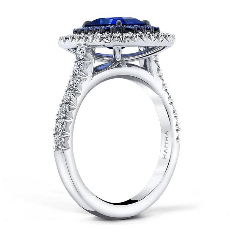 Diamond and Sapphire Engagement Ring – Hamra Jewelers