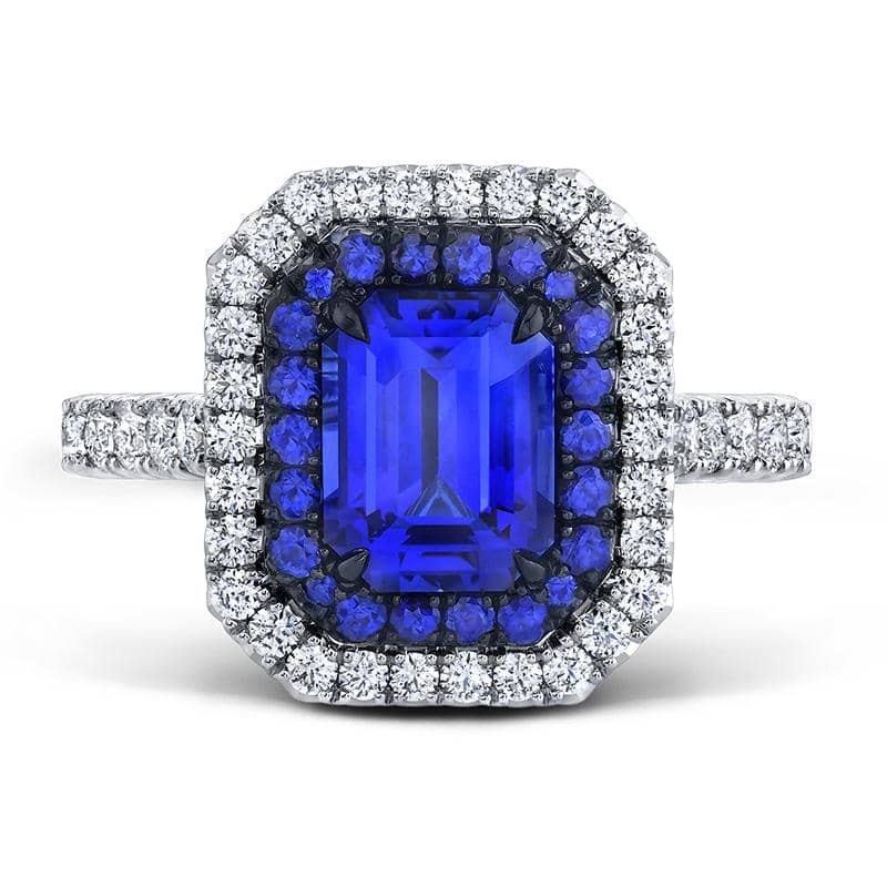 Diamond and Sapphire Engagement Ring – Hamra Jewelers