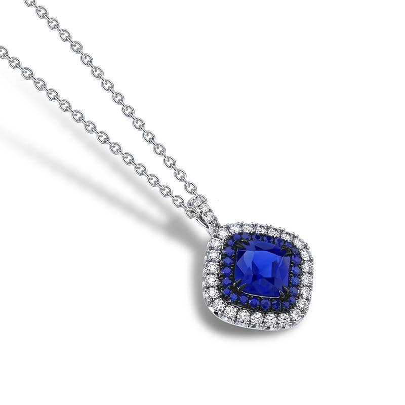 Diamond and sapphire pendants Outlet