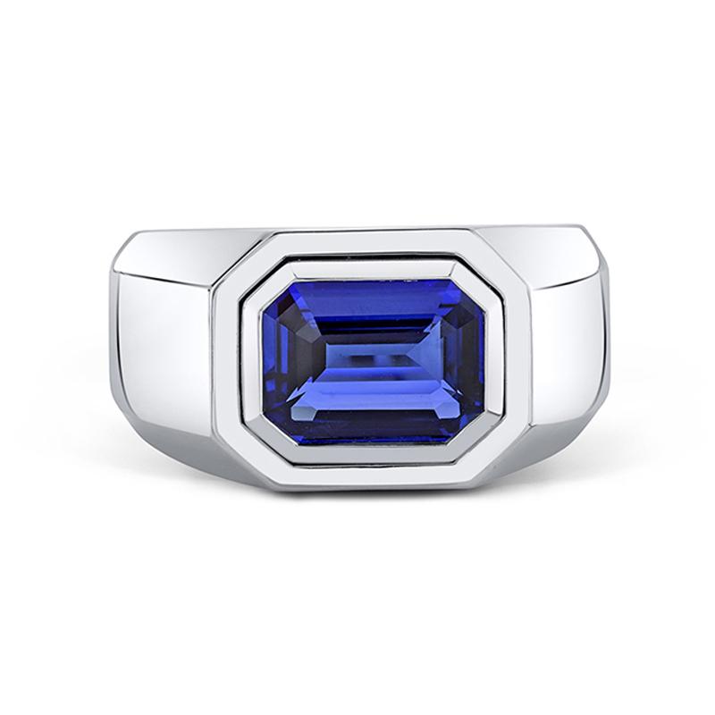 Mens Sapphire Ring – Hamra Jewelers - Main Image
