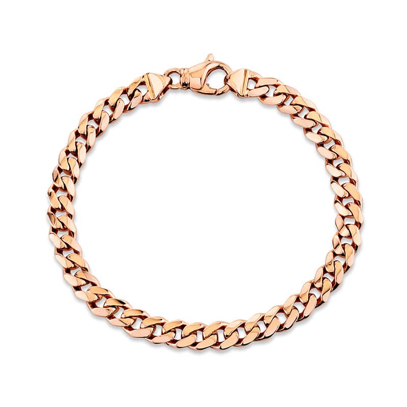 Rose Gold Mens Bracelet – Hamra Jewelers