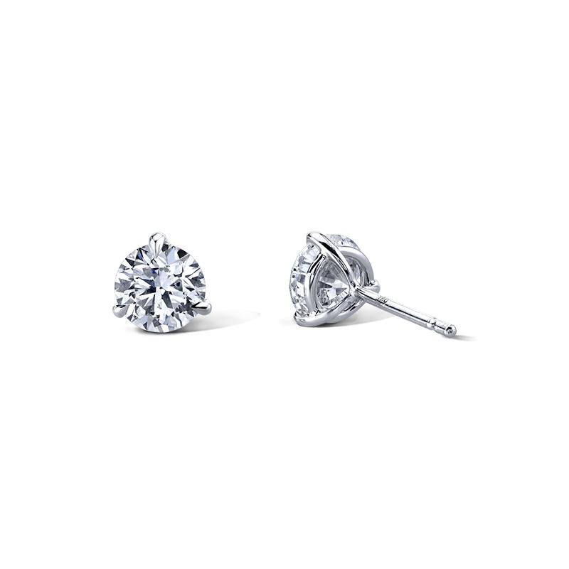 DIAMOND SET STUD EARRINGS. Jewellery & Gemstones - Earrings - Auctionet