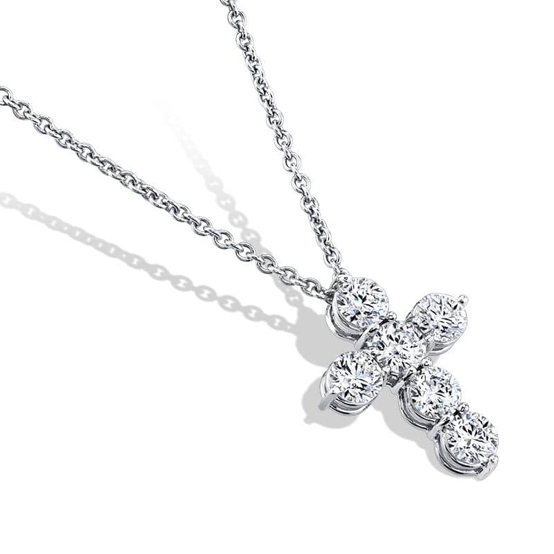 Cable classics cross store necklace with diamond