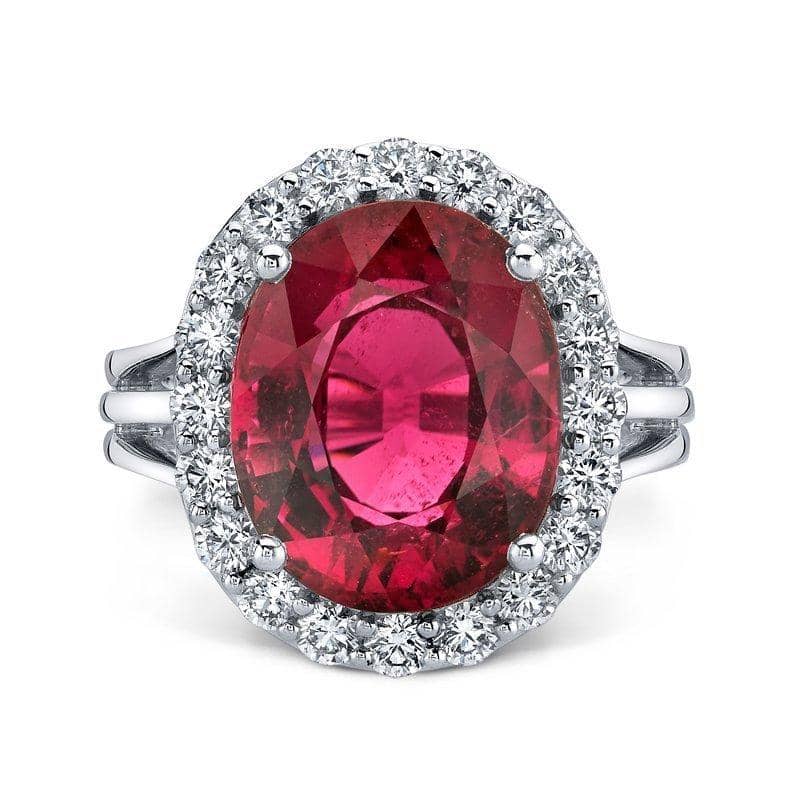 Aura Ring in Round Rubellite