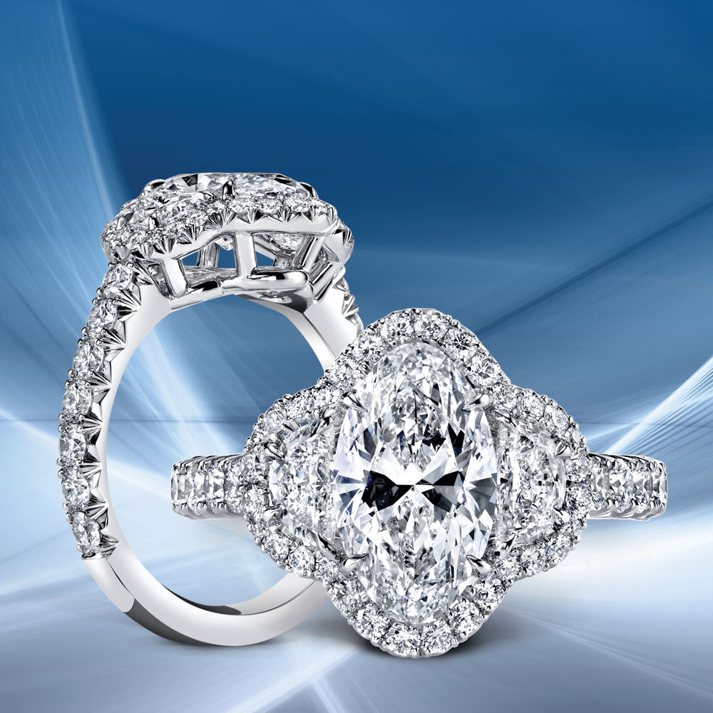 two diamond engagement rings