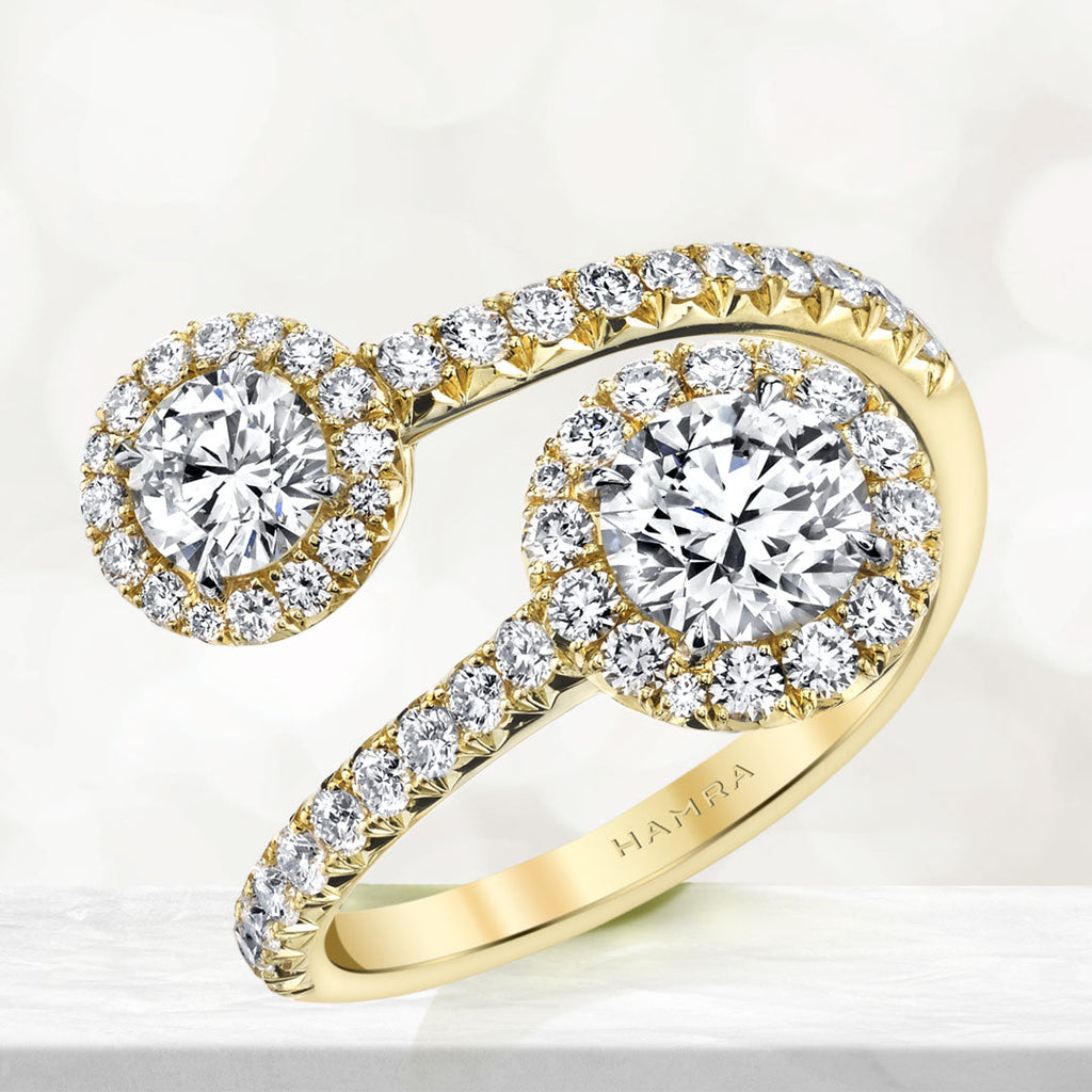 diamond ring in yellow gold