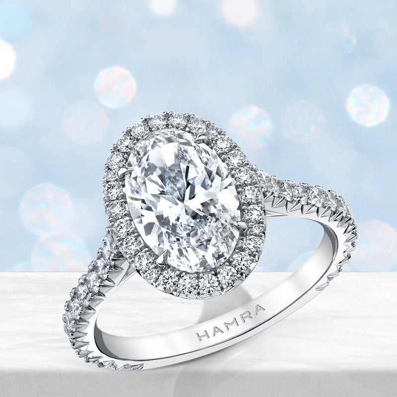 oval shaped diamond engagement ring