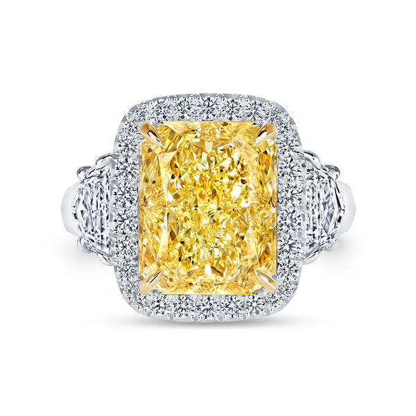 Fancy Yellow Radiant Cut Diamond Ring