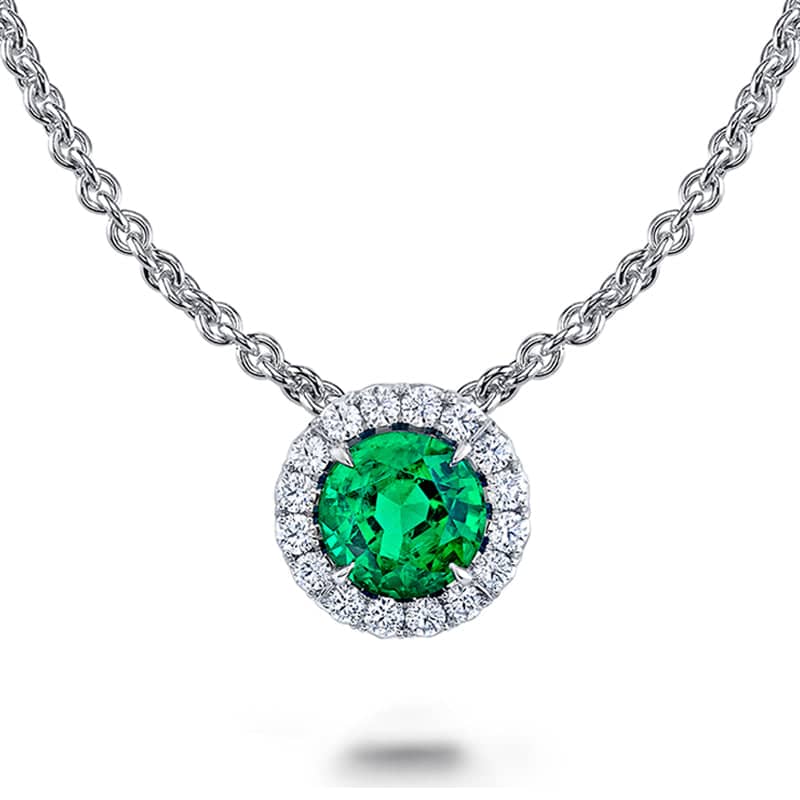 Cleo Emerald & Diamond Necklace - Johnny Jewelry