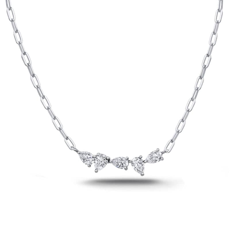 Pear Shaped Diamond Necklace