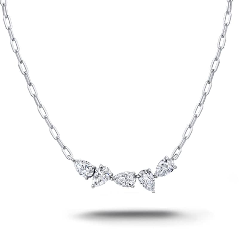 Pear Shaped Diamond Necklace