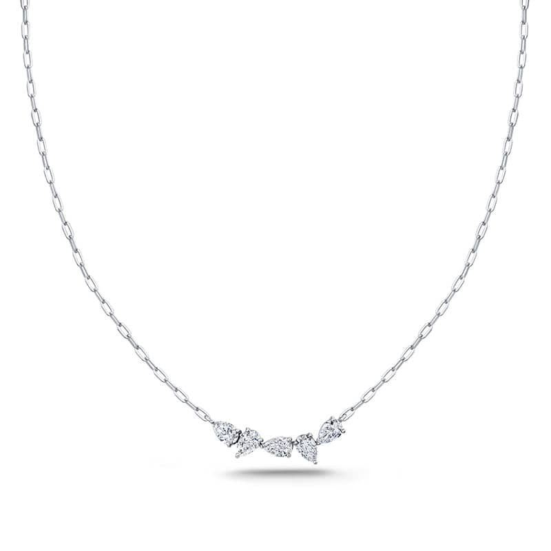 Pear Shaped Diamond Necklace