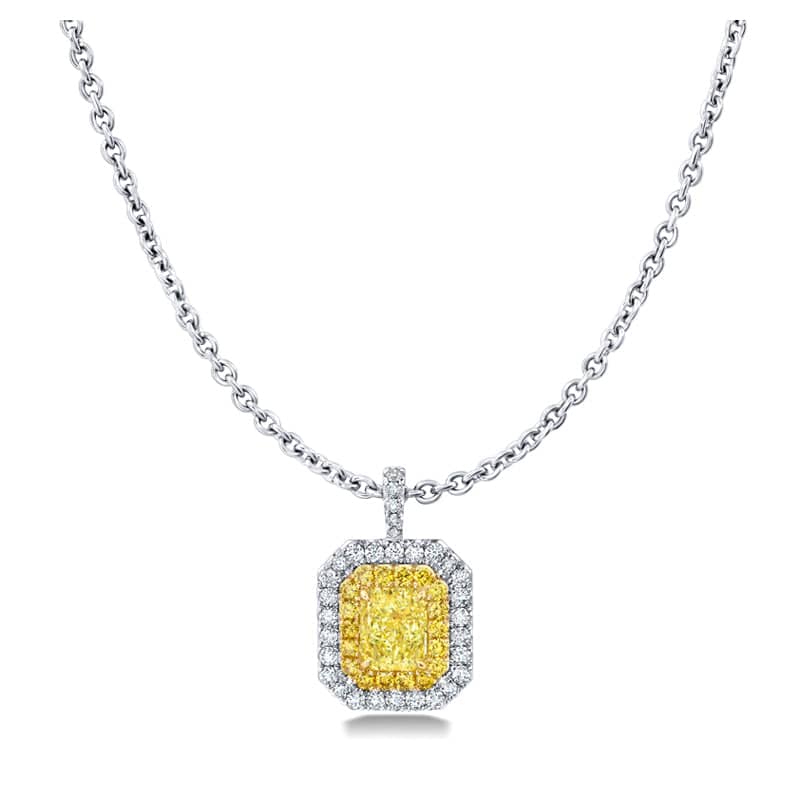 Fancy Yellow Diamond Necklace