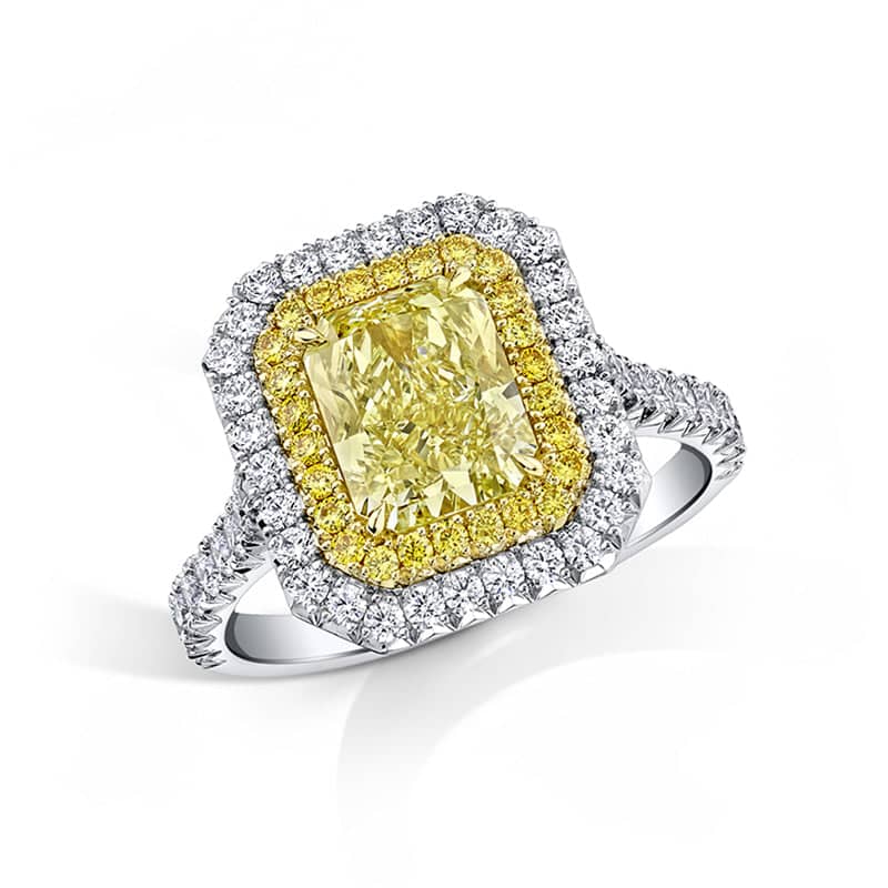 Fancy Yellow Radiant Diamond Ring