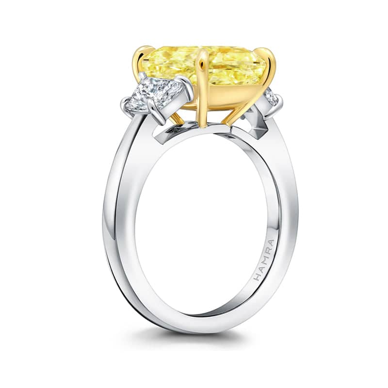 Radiant Cut Yellow Diamond Ring