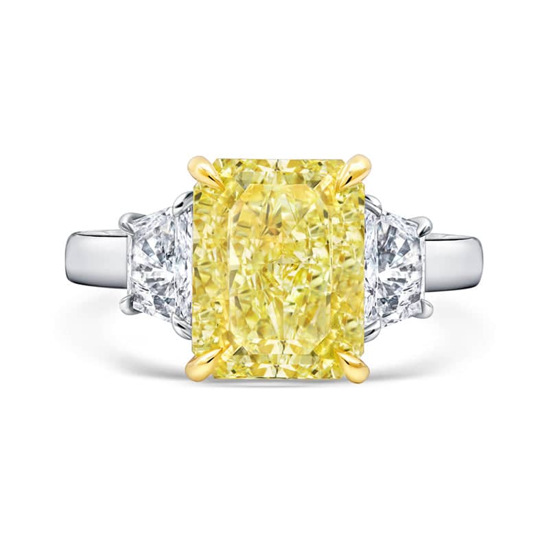 Radiant Cut Yellow Diamond Ring