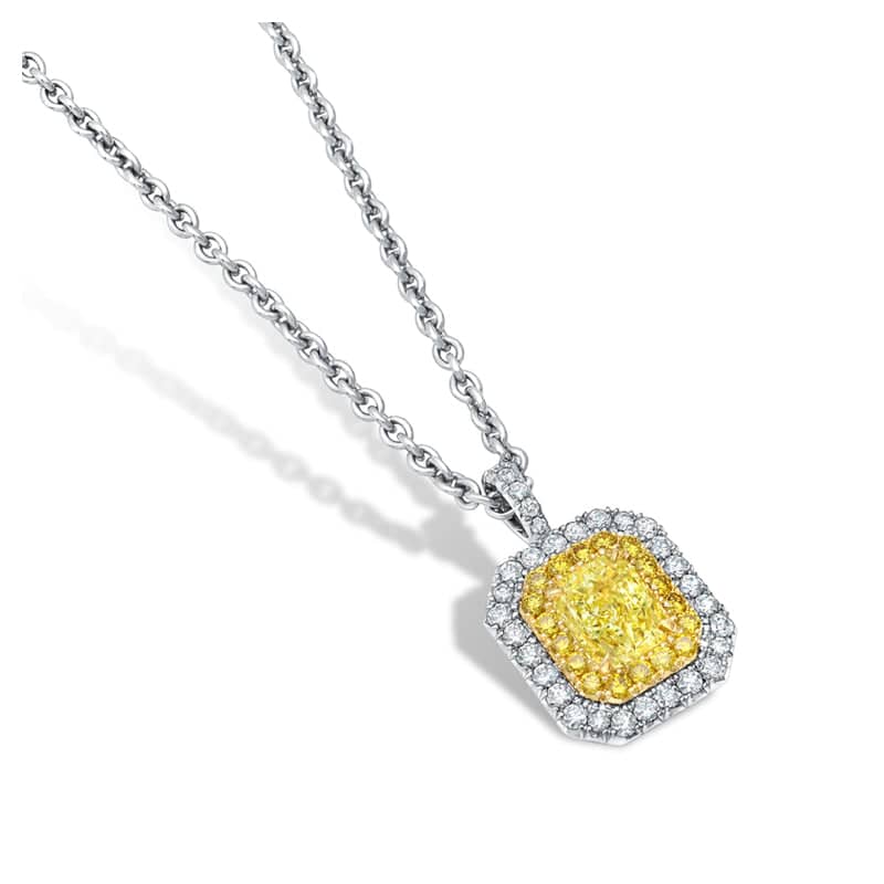 Fancy Yellow Diamond Necklace