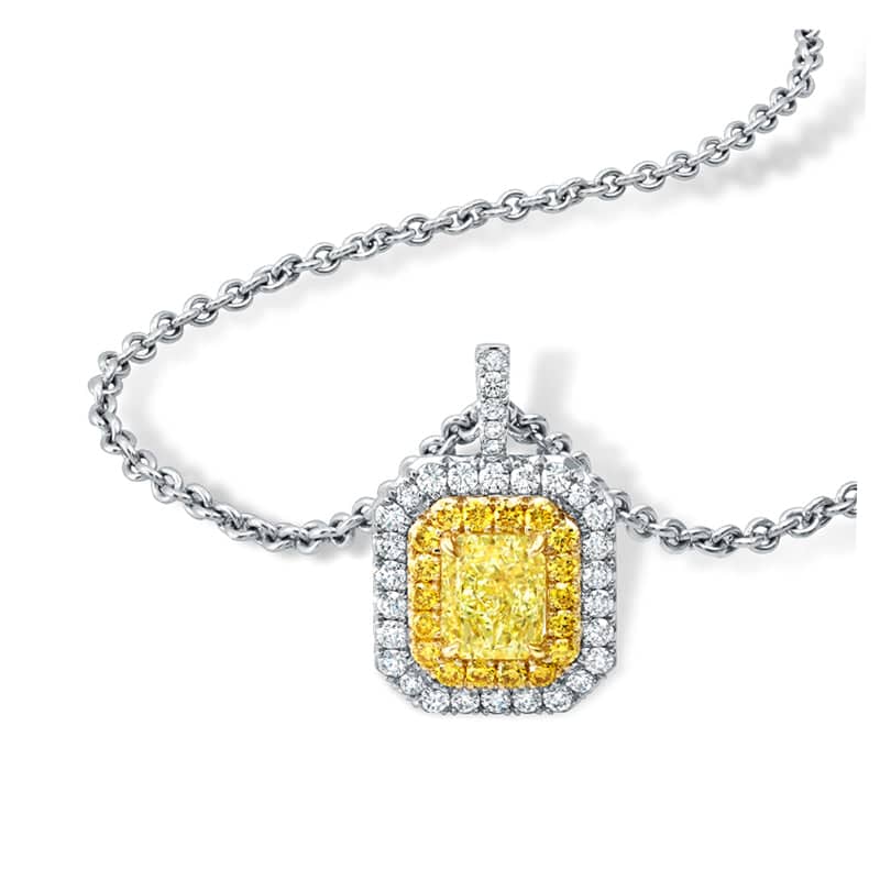 Fancy Yellow Diamond Necklace