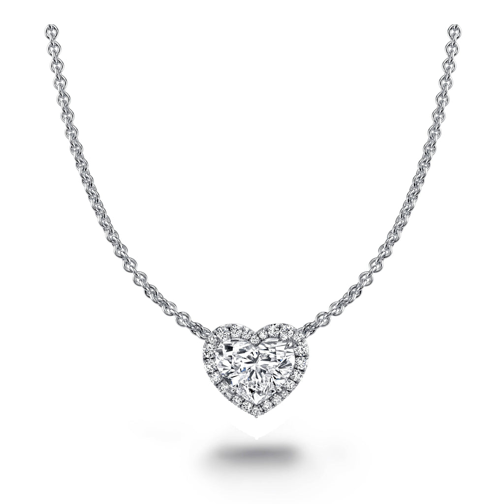 Heart Shaped Diamond Necklace