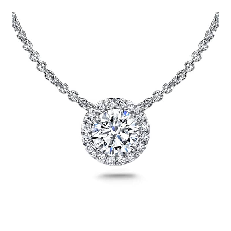 Round Brilliant Cut Diamond Necklace