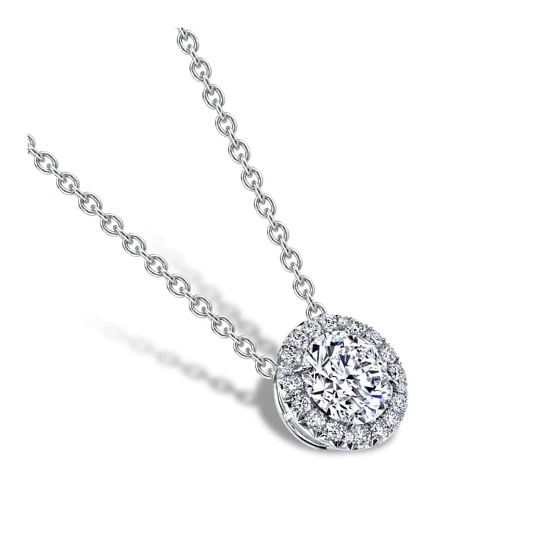 Round Brilliant Cut Diamond Necklace