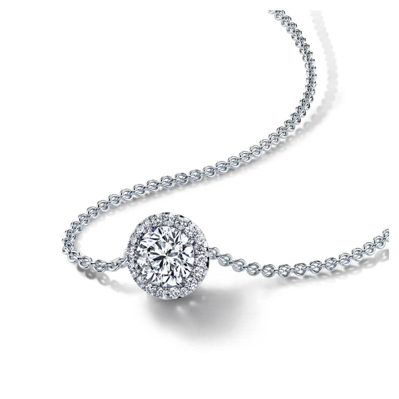 Round Brilliant Cut Diamond Necklace