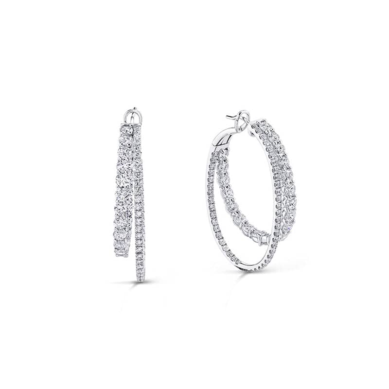 Diamond Hoop Earrings