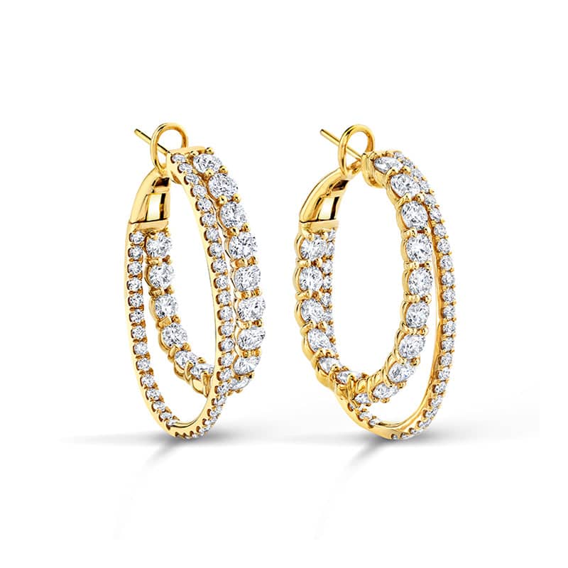 Diamond Hoop Earrings