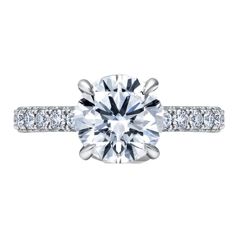 Custom round diamond engagement ring – Hamra Jewelers