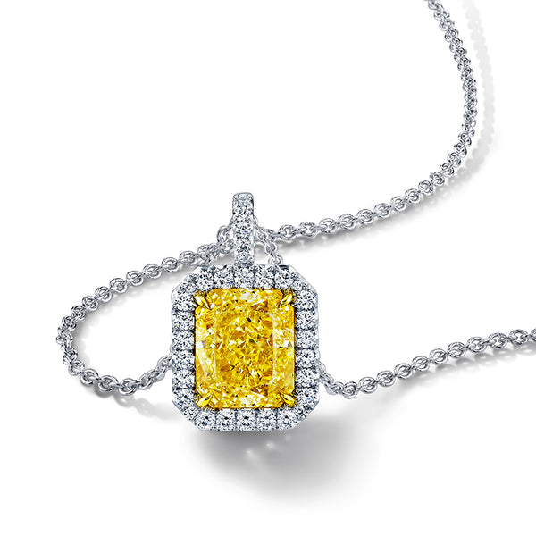 Fancy Yellow Diamond Necklace