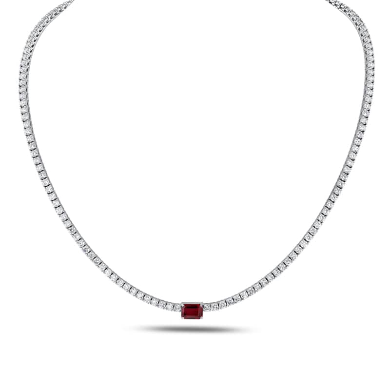 Ruby & Diamond Necklace