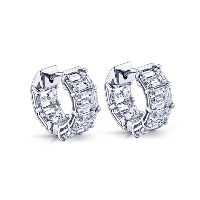 Diamond Hoop Earrings