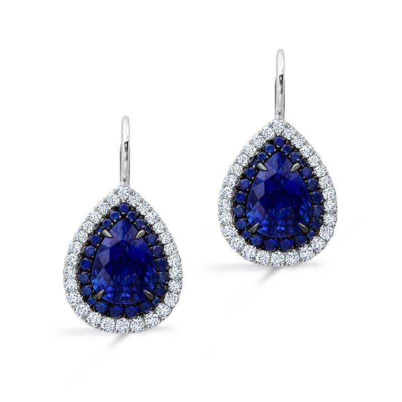 Sapphire & Diamond Earrings