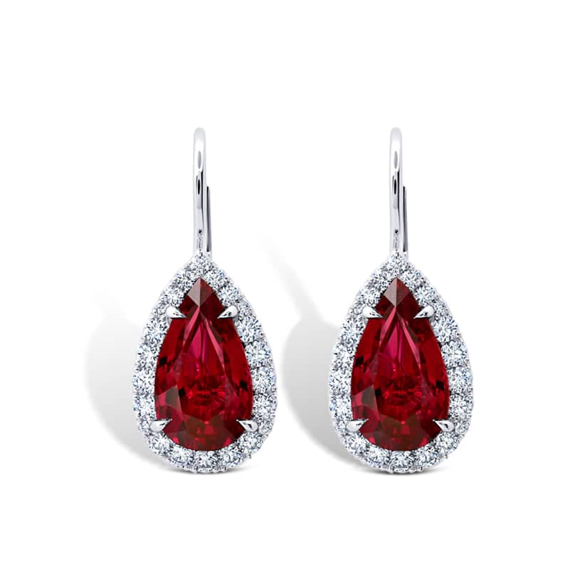 Ruby & Diamond Earrings