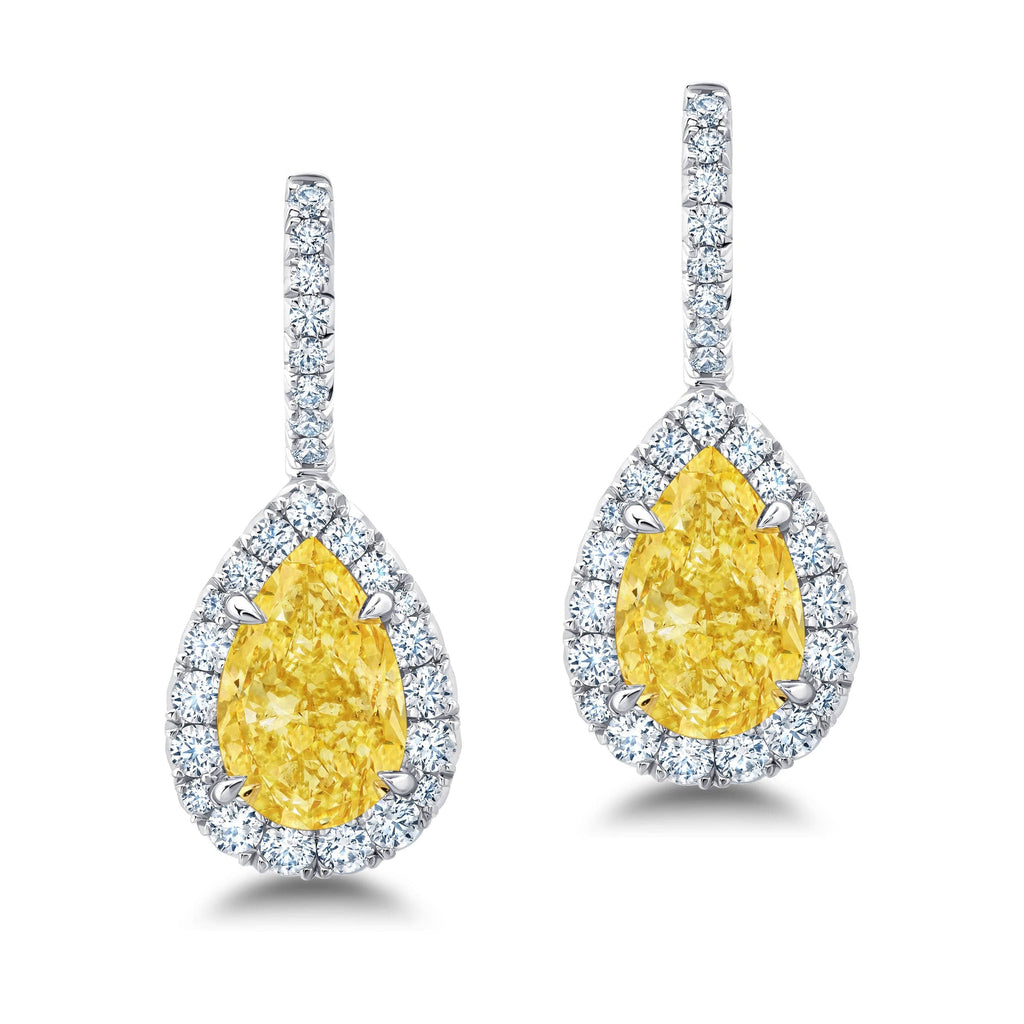 Yellow Diamond Earrings