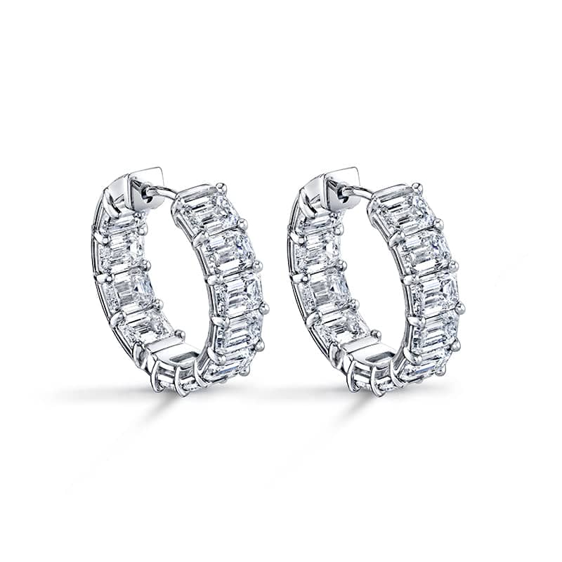 Diamond Hoop Earrings