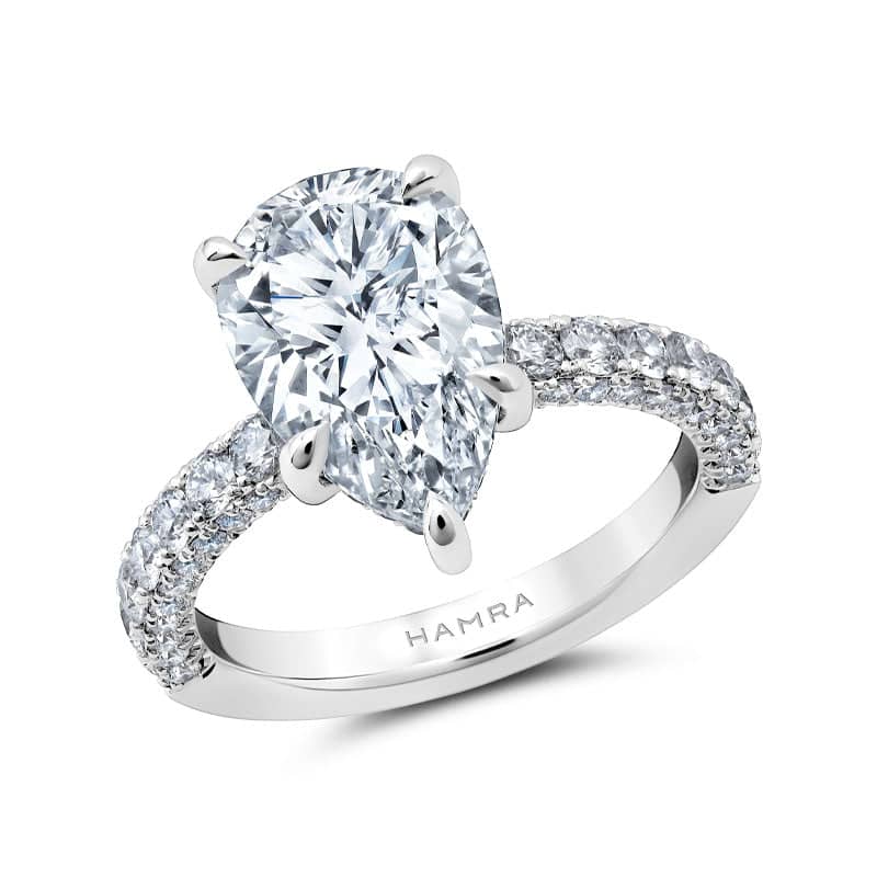 Pear Shaped Diamond Ring