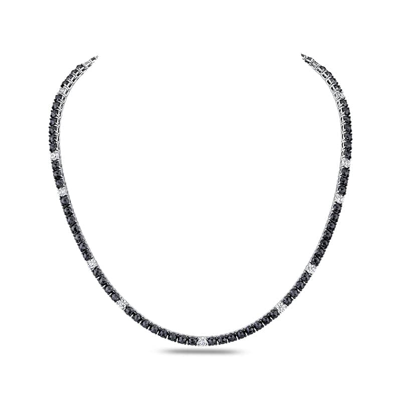 Black & White Diamond Eternity Necklace