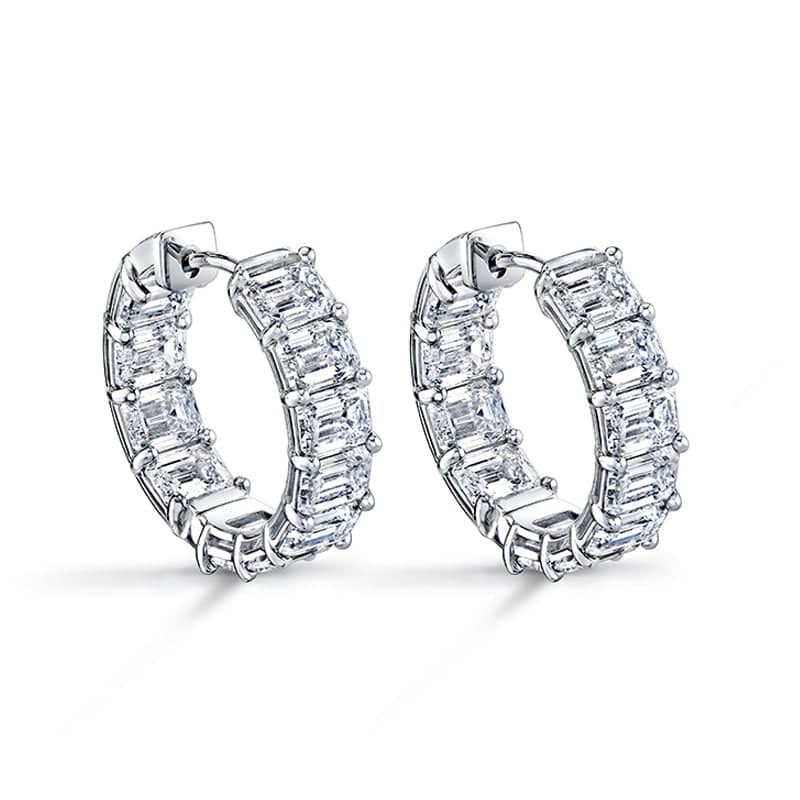 Diamond Hoop Earrings