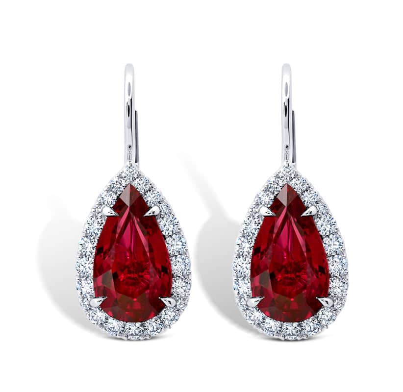 Ruby & Diamond Earrings