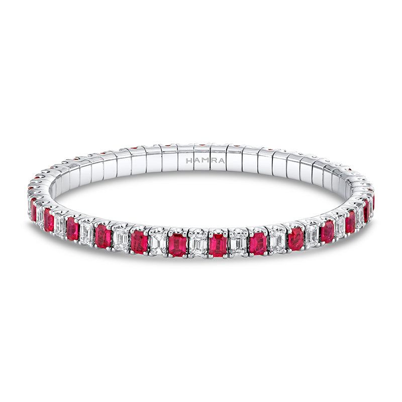 Diamond & Ruby Eternity Bracelet