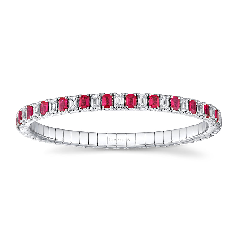 Diamond & Ruby Eternity Bracelet