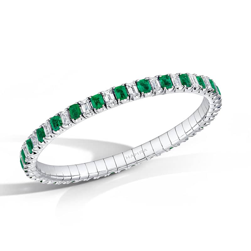 Emerald & Diamond Eternity Bracelet