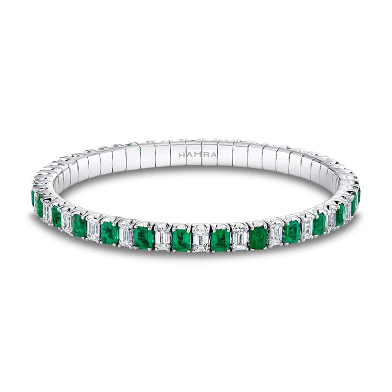 Emerald & Diamond Eternity Bracelet