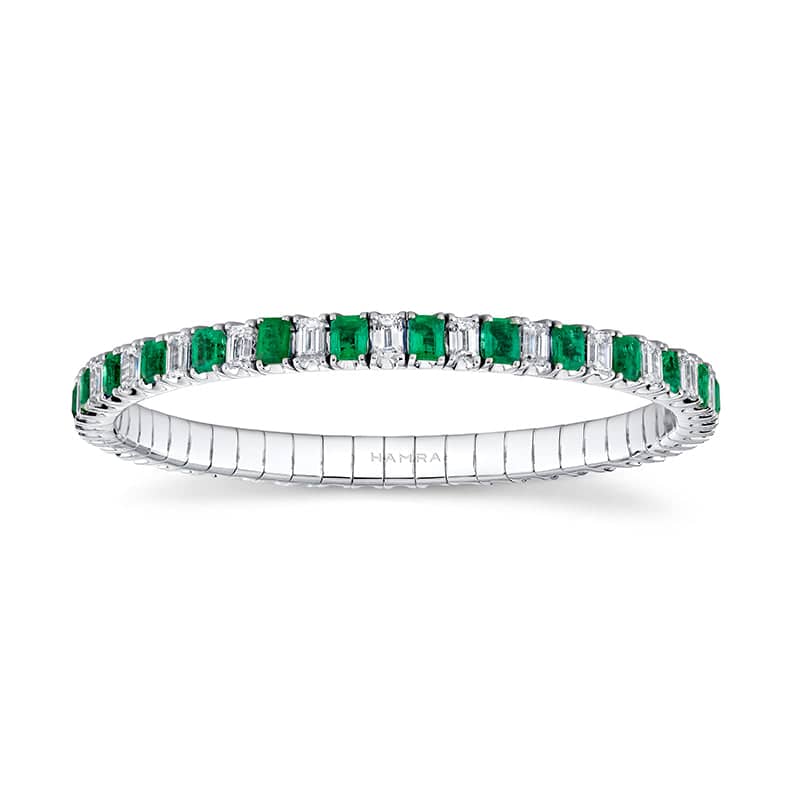 Emerald & Diamond Eternity Bracelet