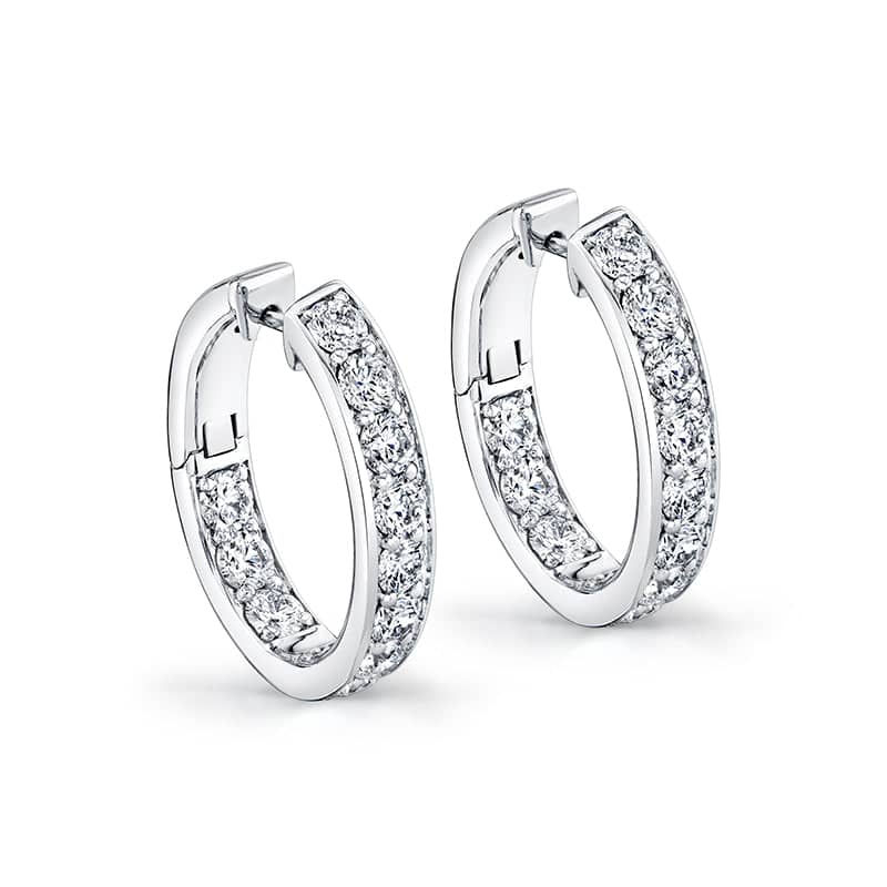 Diamond Hoop Earrings