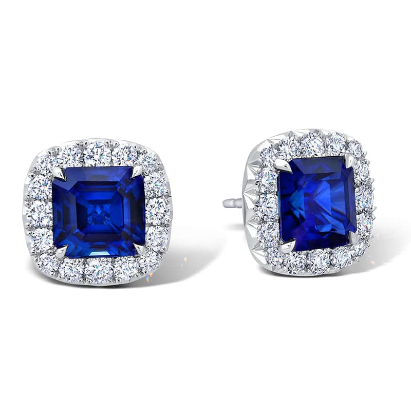 Sapphire & Diamond Earrings