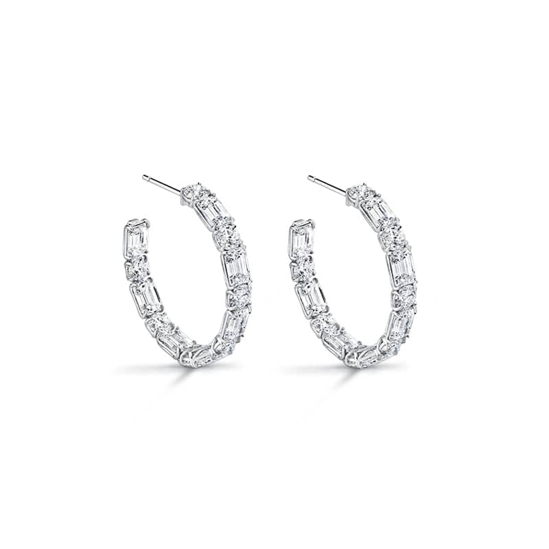 Diamond Hoop Earrings