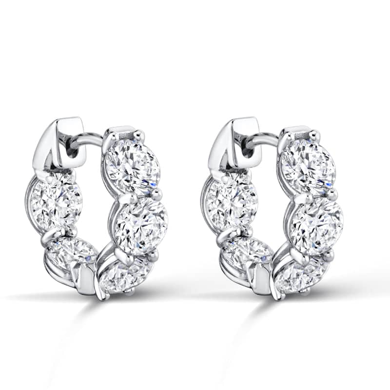 Diamond Hoop Earrings